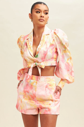 Coral Floral TWO PIECE SET